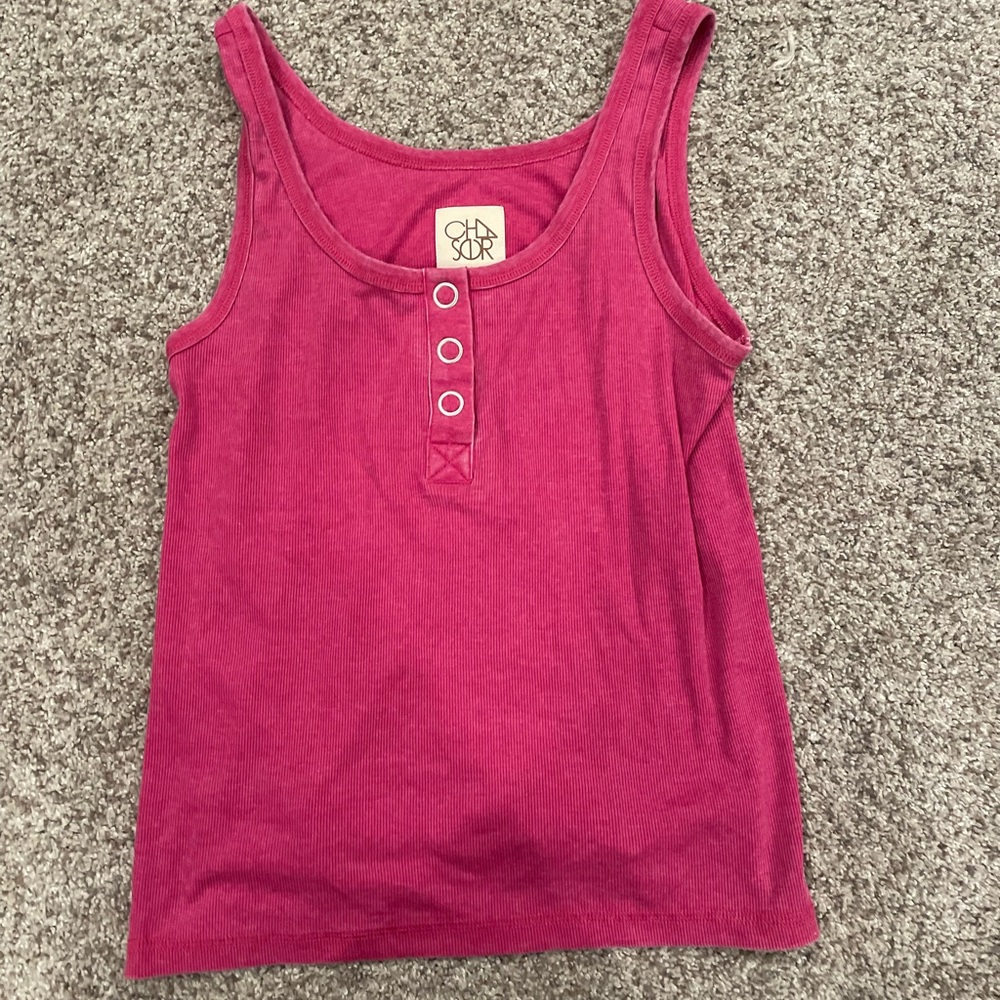 Chaser Tank - vintage faded pink (made this way) - cute top & worn once